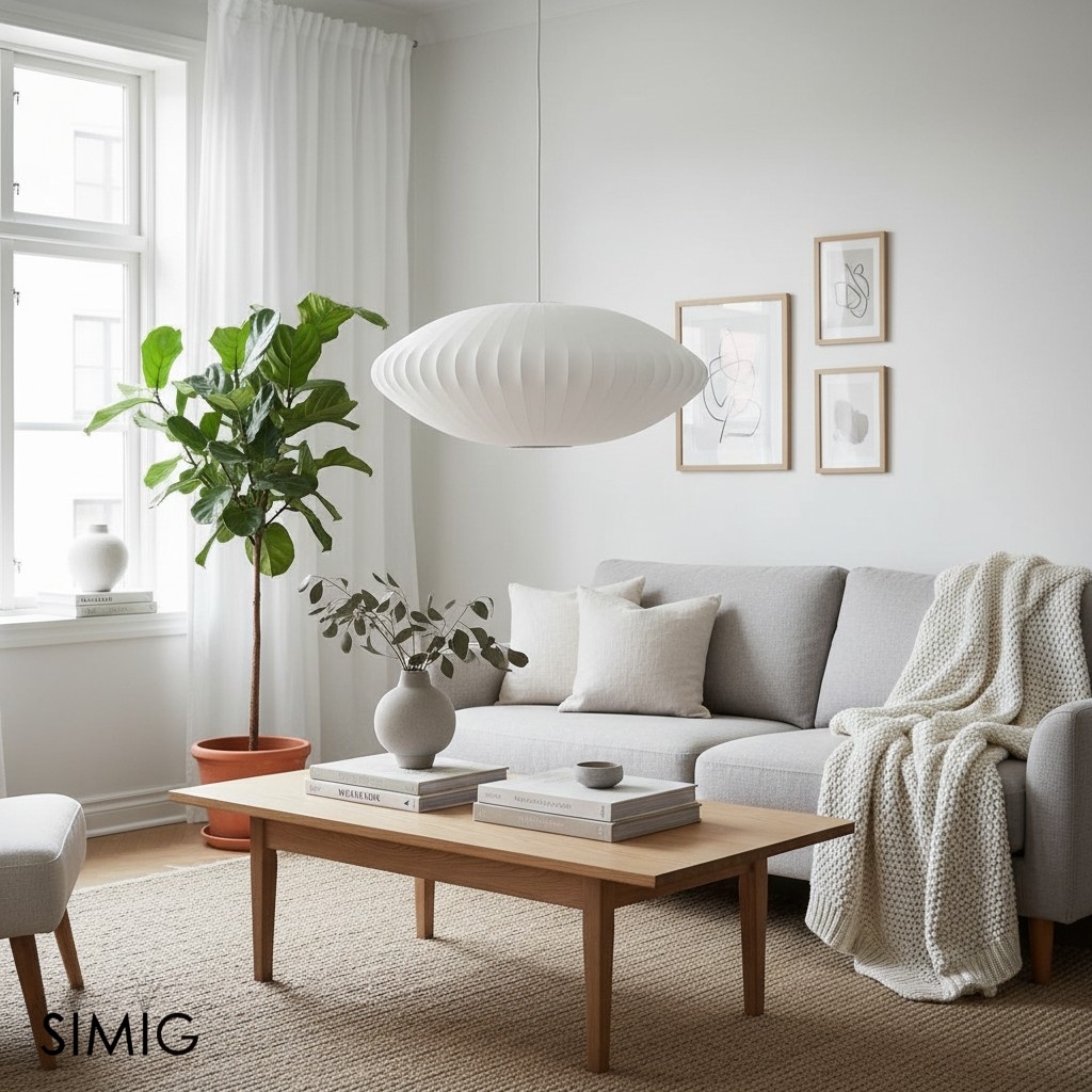 Saucer Bubble Pendant Lamp - Elegant Silk Design for Modern Interiors