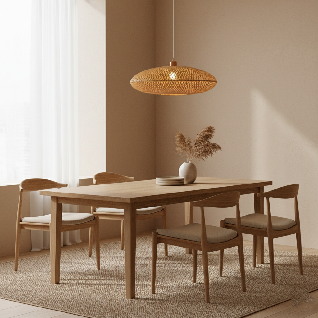 Treasure of the Dawn Bamboo Rattan Pendant Light T2123