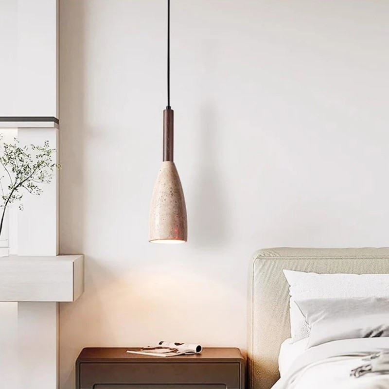 Travertine Pendant Light with Japanese Minimalist Design S287