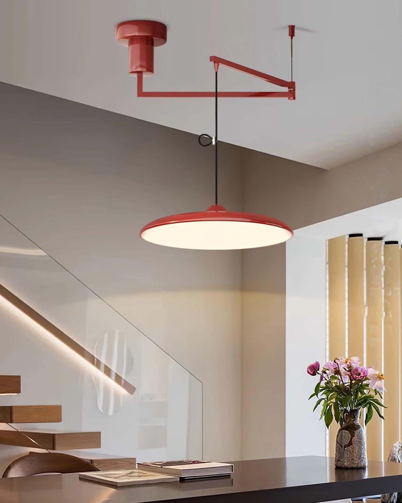 Simple Modern Adjustable Swing Arm Disc Pendant Lamp M11