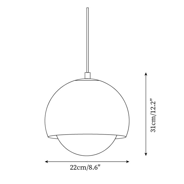 Creative Persimmon Pendant Lamp - Modern Glass and Metal for Dining Room M143