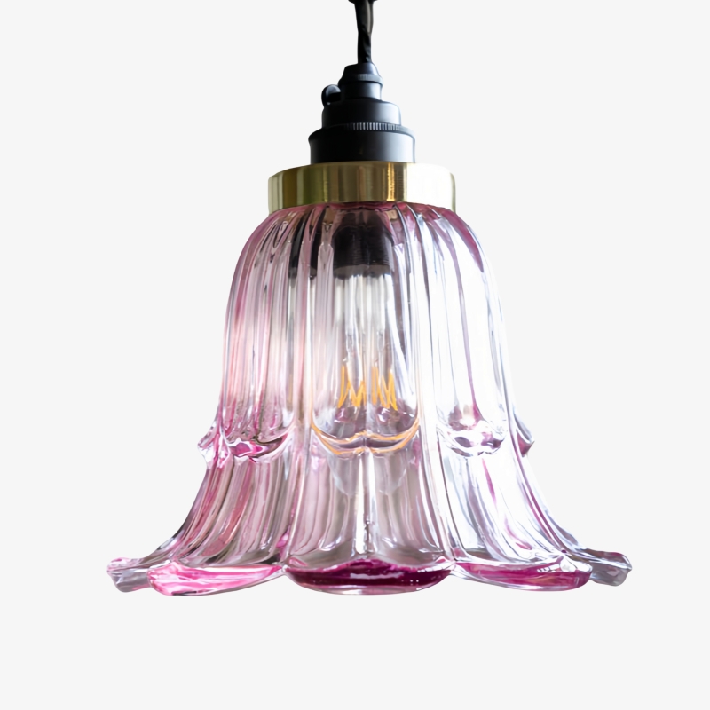 Solmira Classic Glass Pendant Light - Decorative Easy Fit Pendant Lamp for Lounge and Entryway T1152