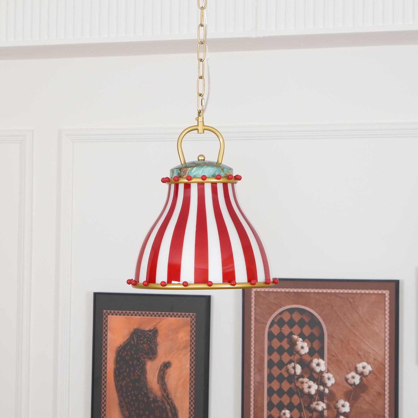 Festilo Circus Striped Glass Pendant for Dining & Living Spaces M66