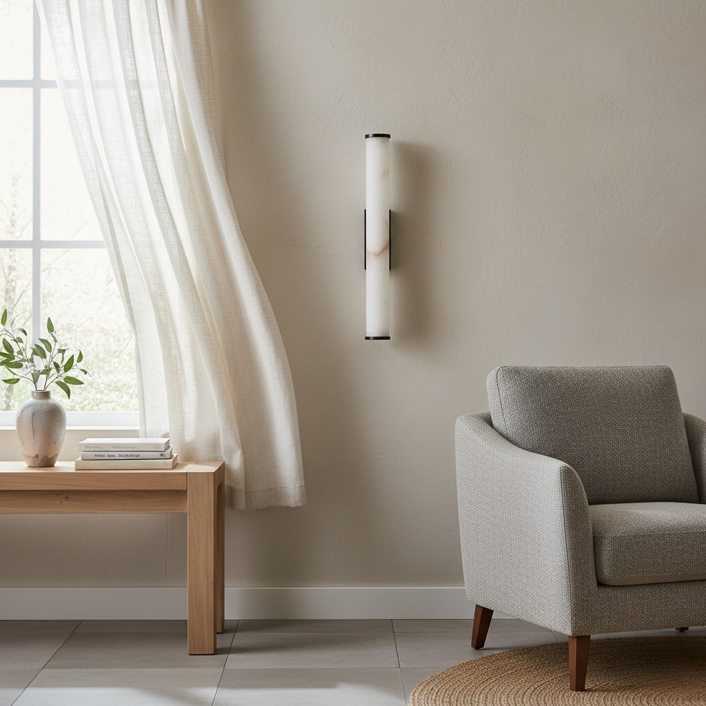 Solaryx Modern Alabaster Wall Lamp - Lighting for Bedroom Living Room T1146