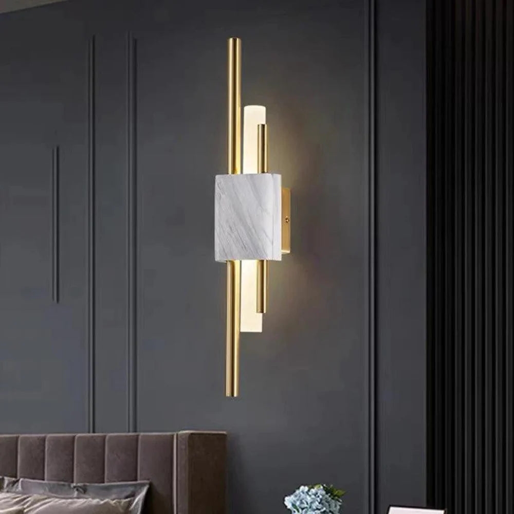 Refined Radiance Marble Accents Wall Light T2011