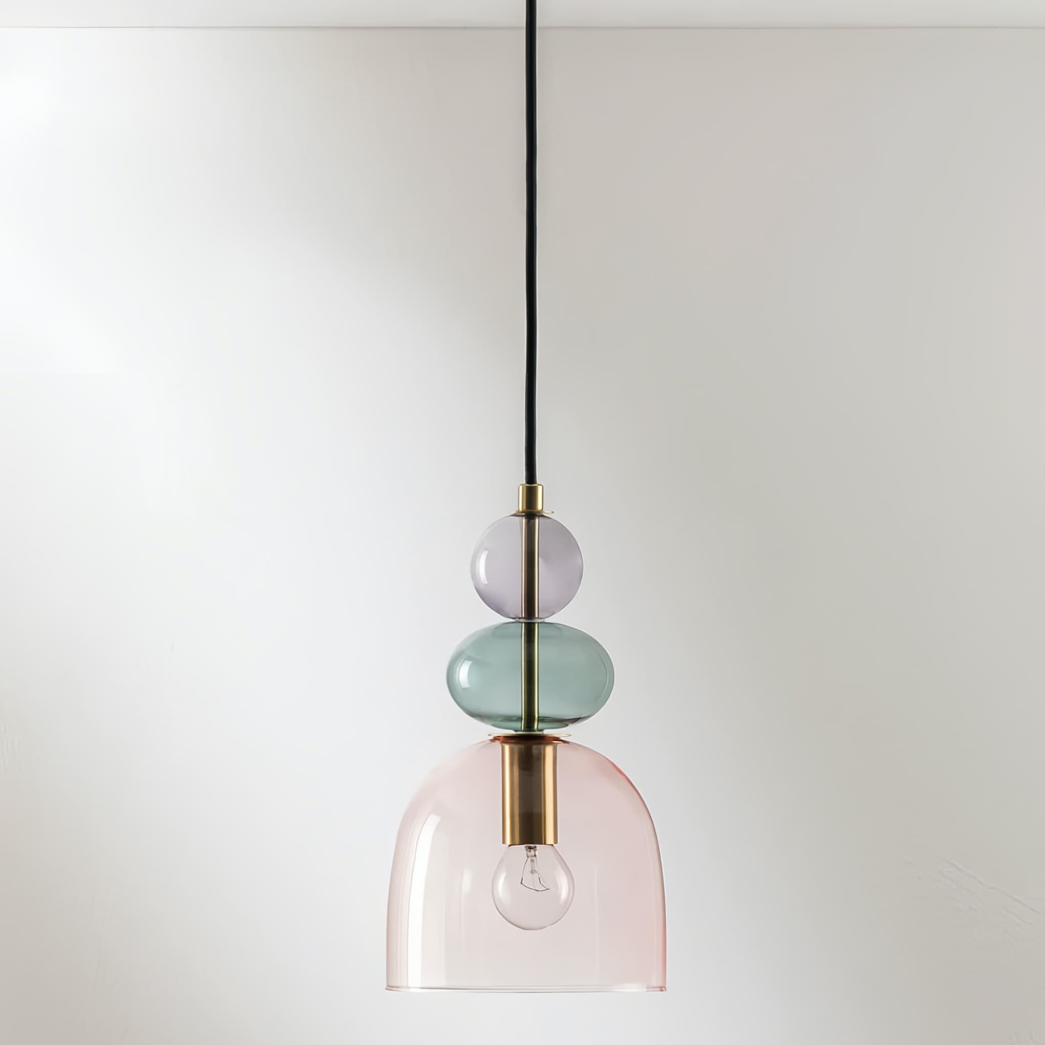 Contemporary Glass Lamp – Soft Glow for Modern Interiors S243