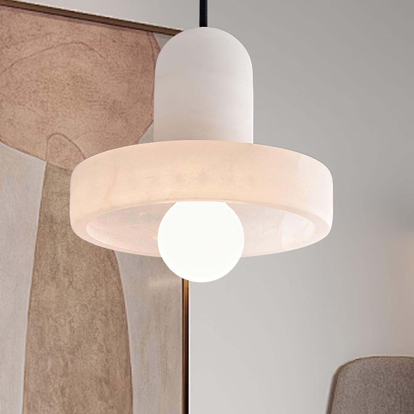 Elegant Creative White Alabaster Pendant Light G10