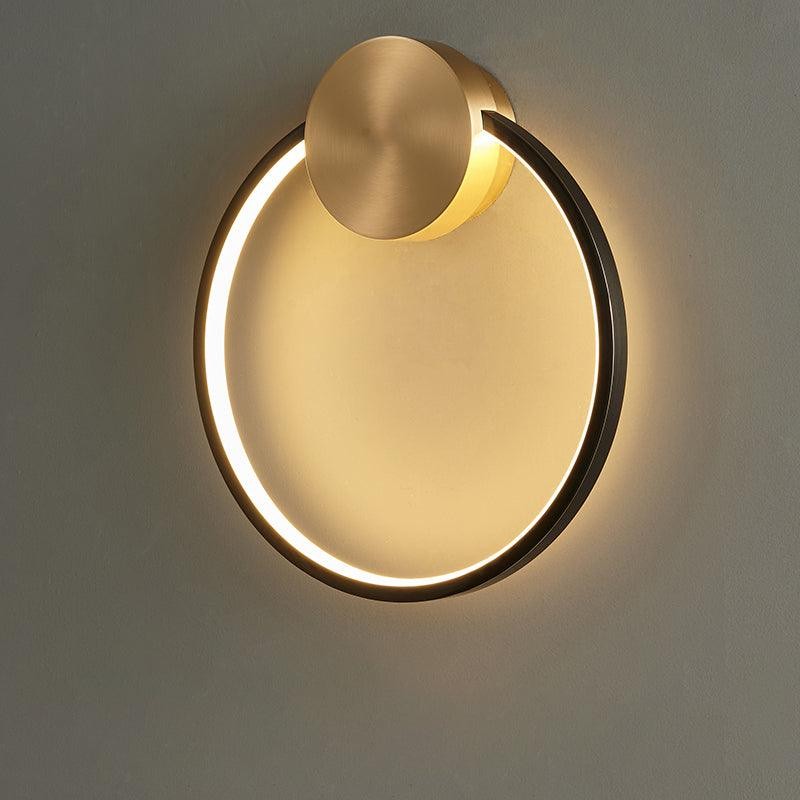 Minimalist Creative Simple Brass Round LED Wall Light M323