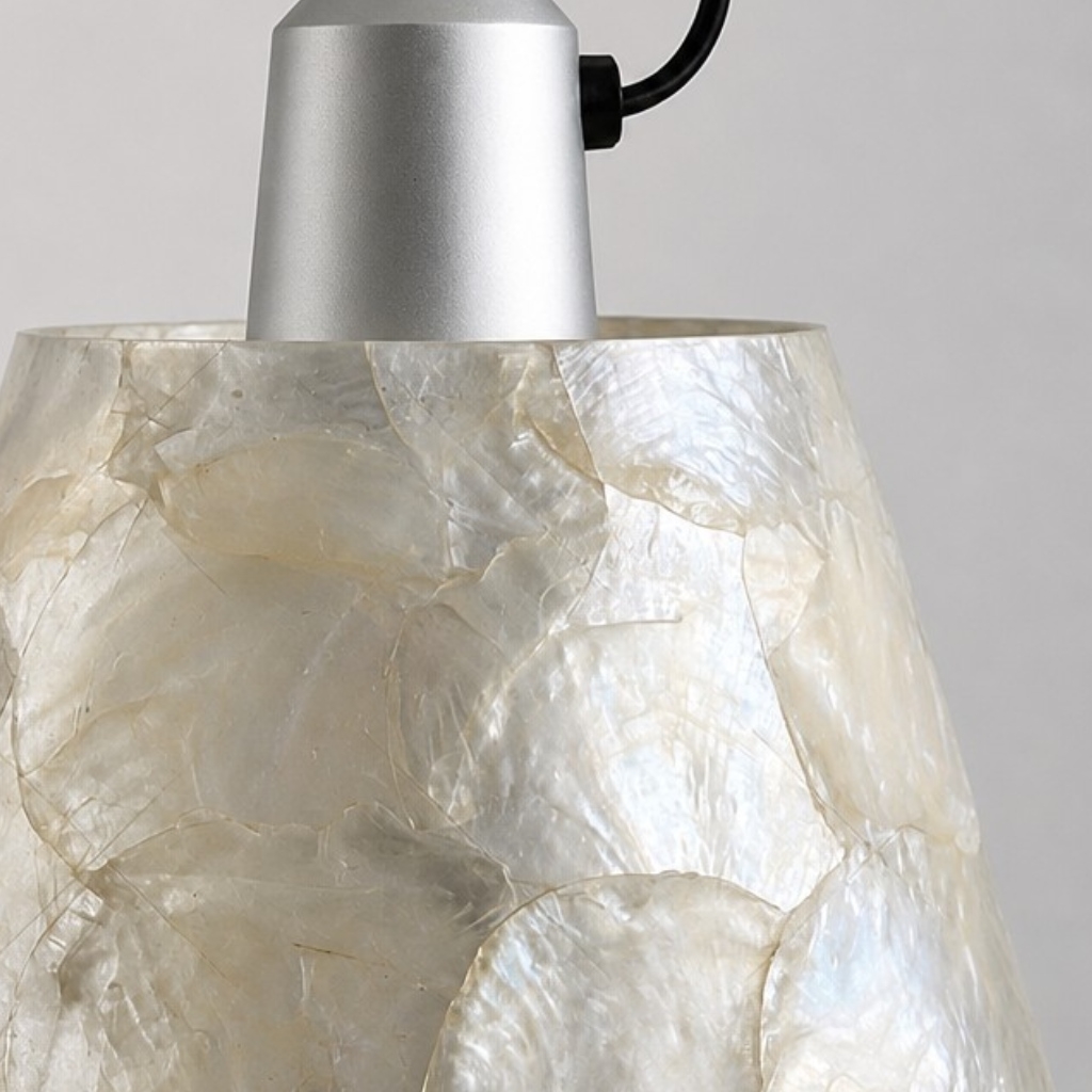 Lunavera Modern Capiz Shell or Fabric Shade Adjustable Arm Wall Lamp for Bedroom T2212