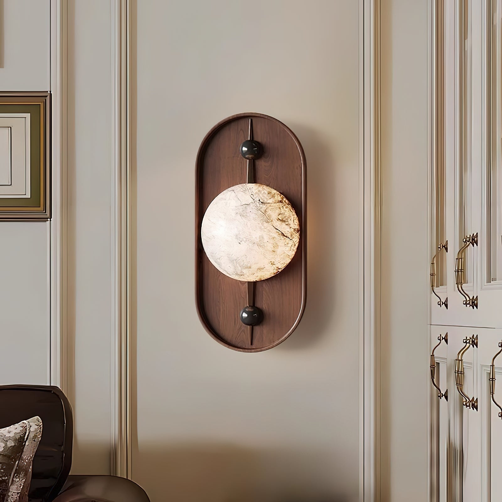 Bezel Alabaster Wall Lamp T1617