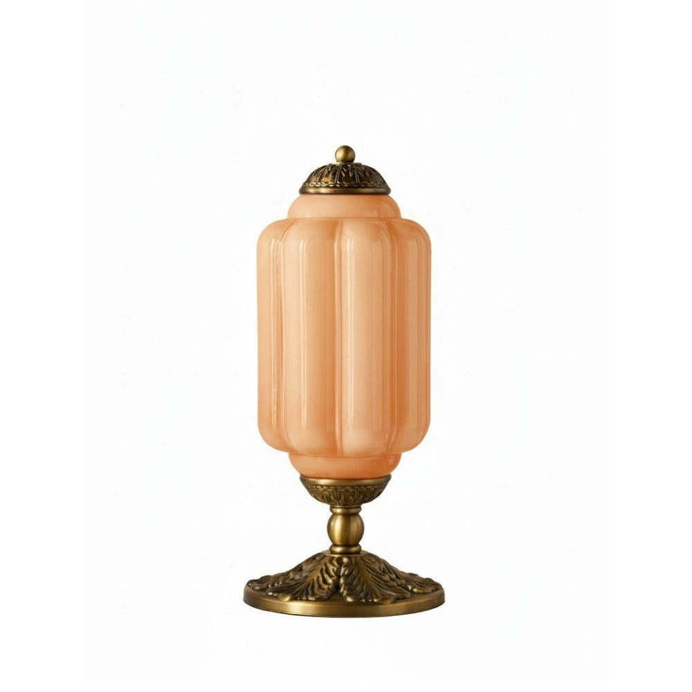 Eloise Curved Glass Retro Table Lamp - Vintage Bedside Lighting G71
