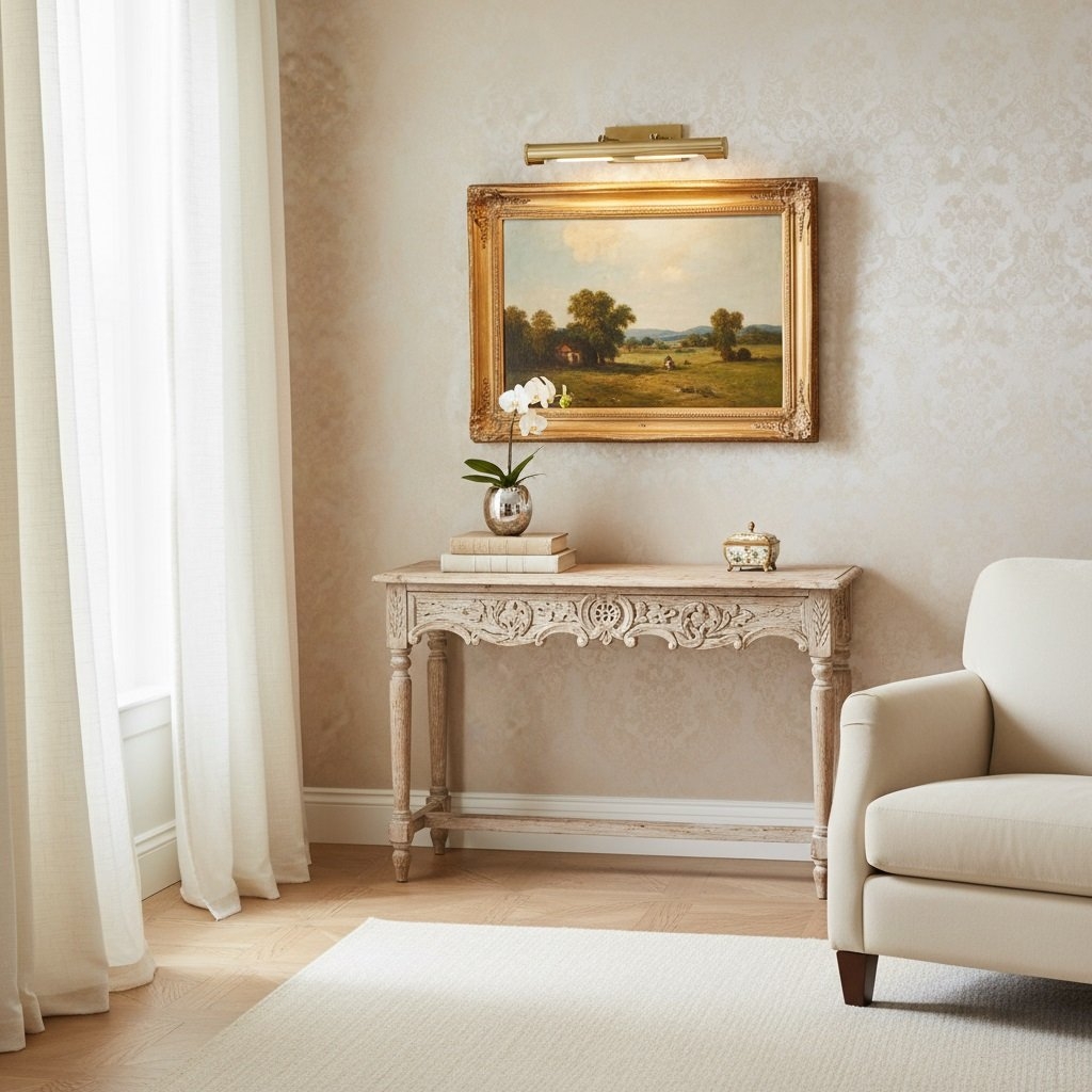 Modo Picture Light - Classic Arch Design Brass Art Light for Gallery Wall T600