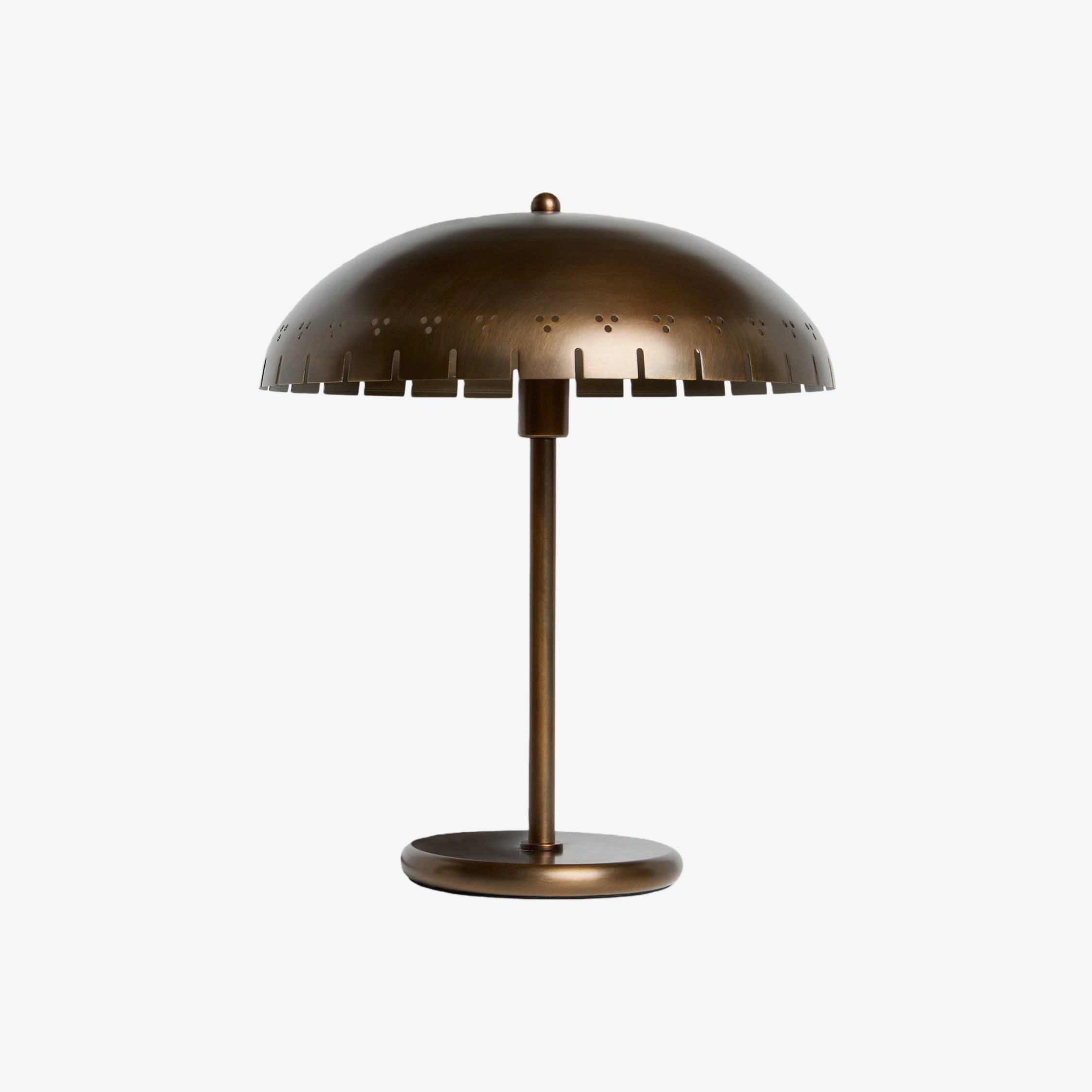 Lustrona Perforated Shade Brass Desk Lamp - Modern Vintage Accent Light T692