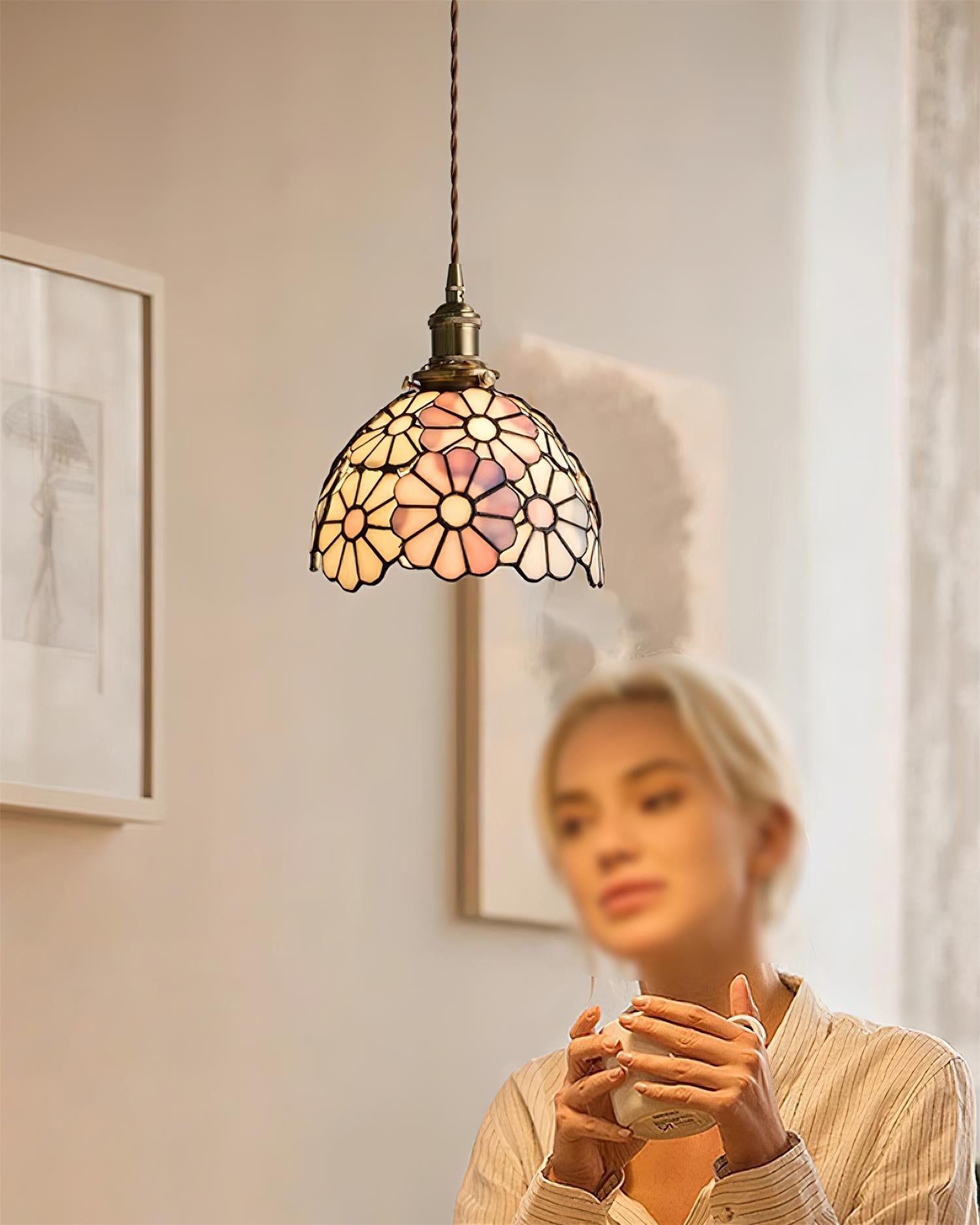 Suka Floral Plug In Pendant Lamp T1356