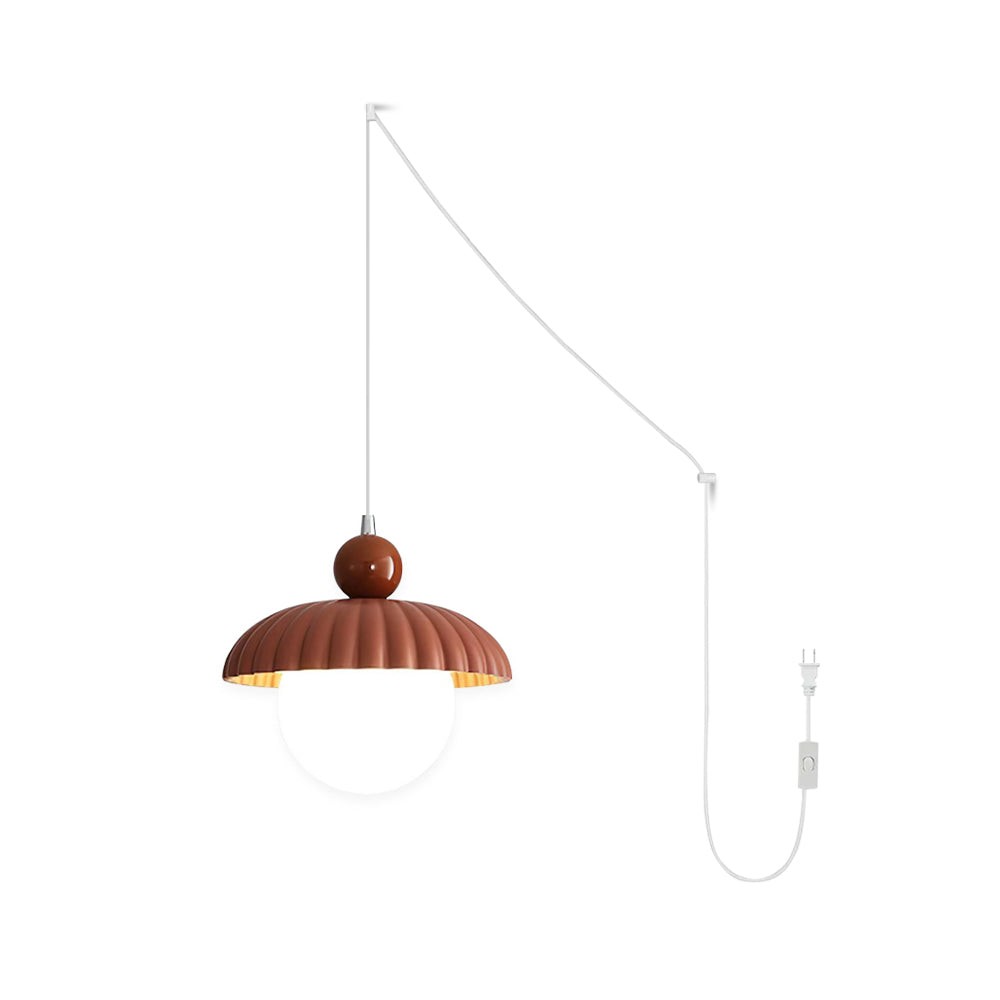 Creative Spherical Straw Hat Vertical Line Pendant Lamp M191