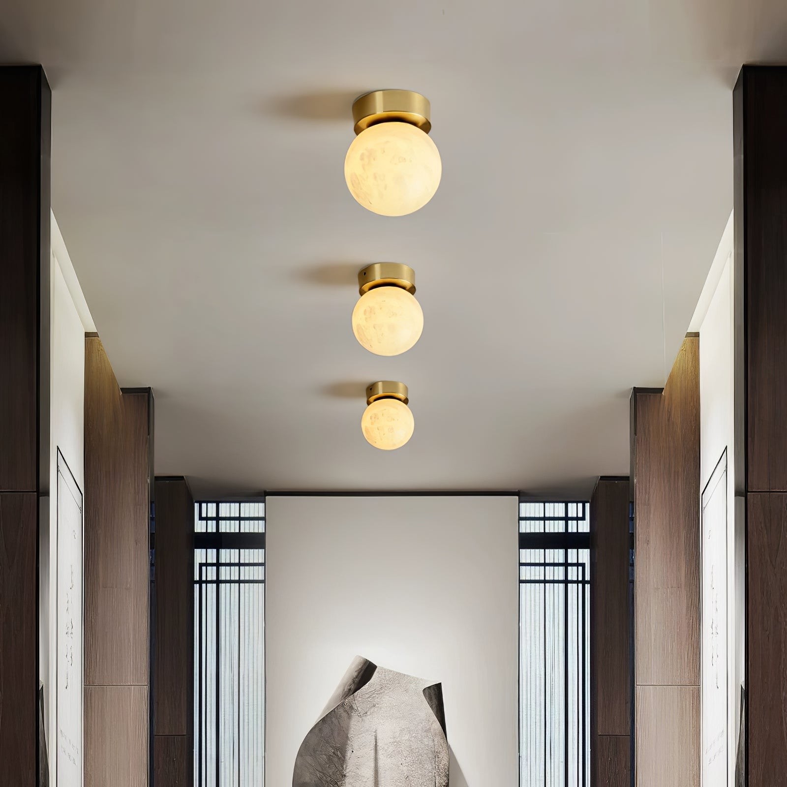 Moon Alabaster Ceiling Lamp M435