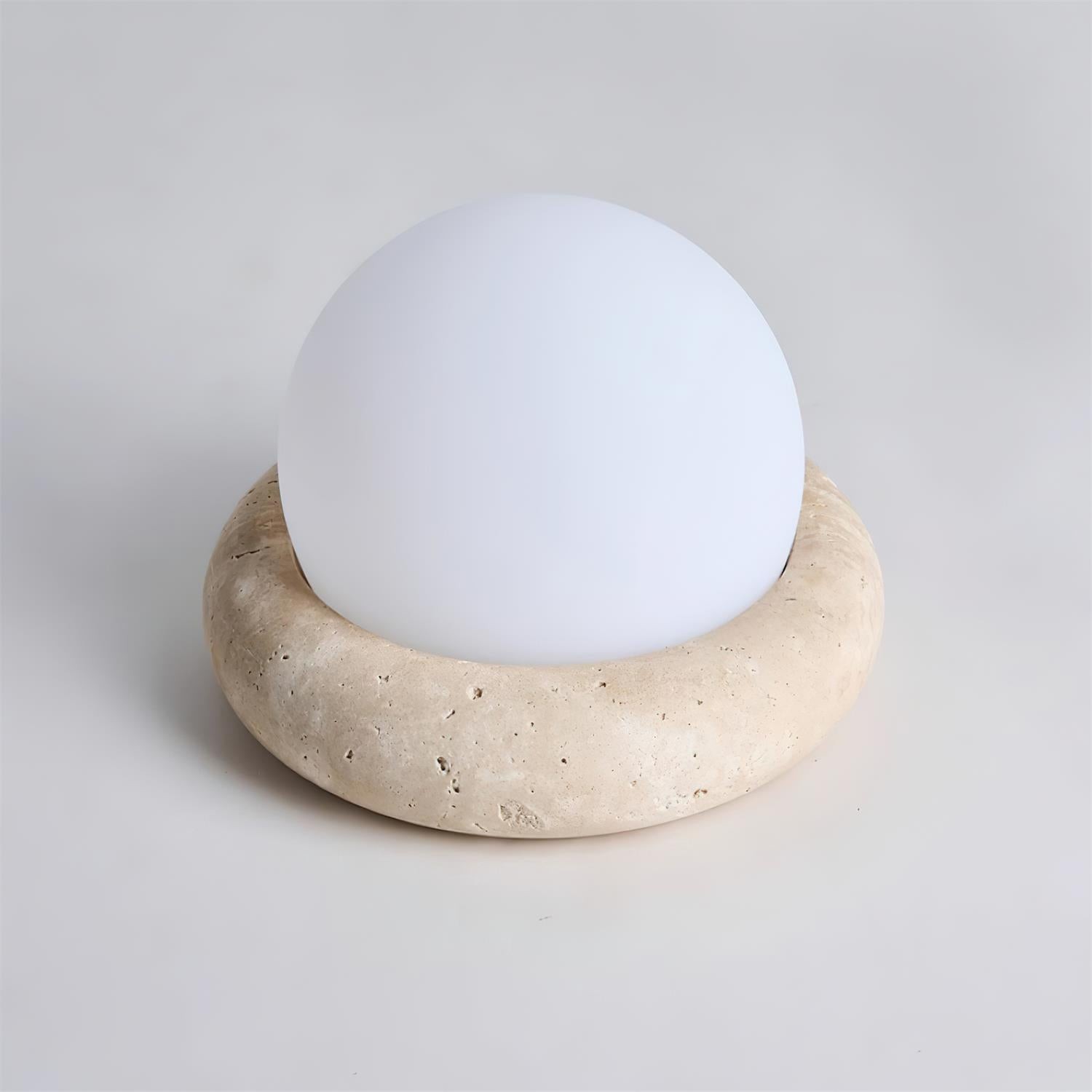 Modern Travertine Cute Mini Orb Table Lamp G40