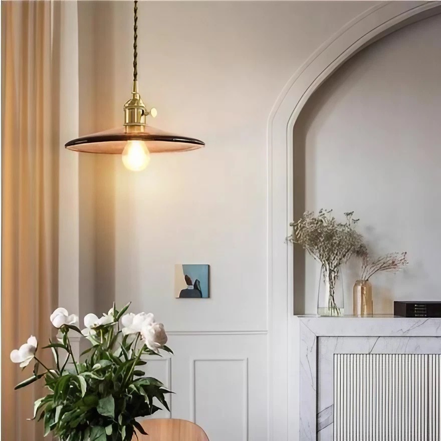 Flower Petal Glass Pendant Light