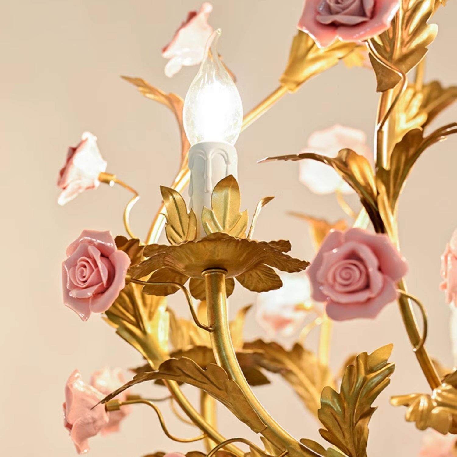 Ceramic Rose Chandelier T1897