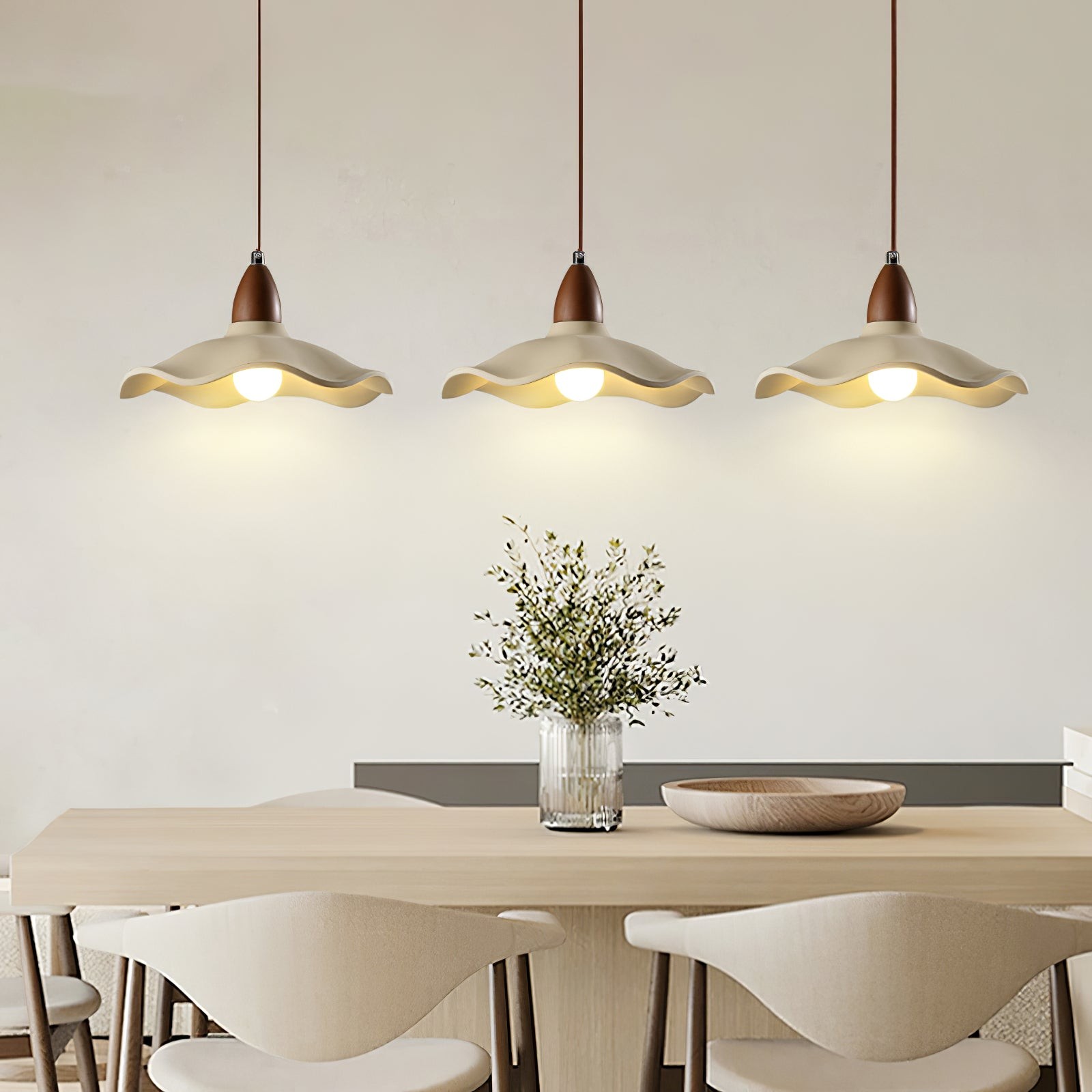 Japanese Wabi-Sabi Style Cement Wave Pendant Lamp M565