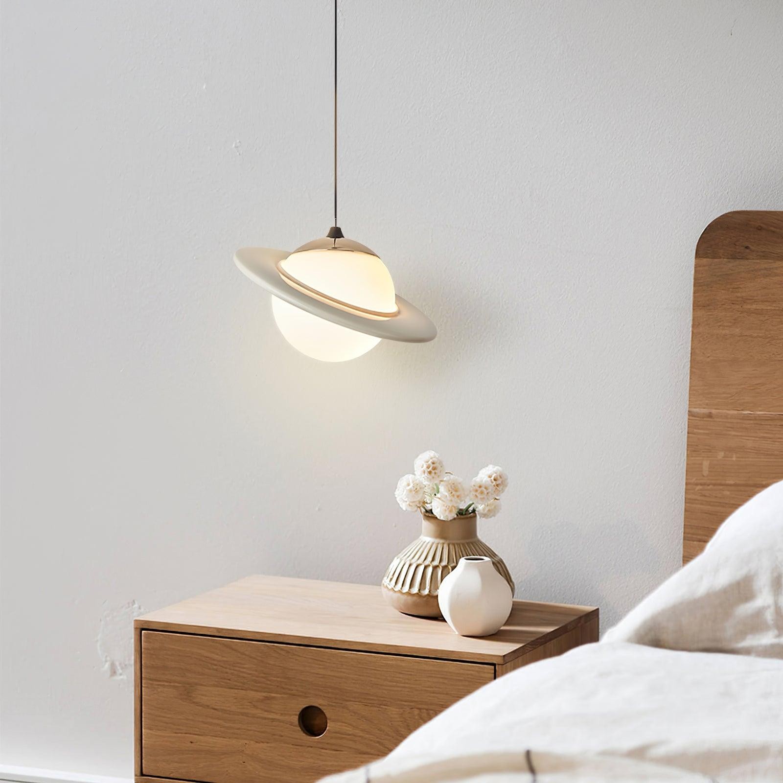 Romantic Saturn Planet Pendant Lamp for Bedroom M415