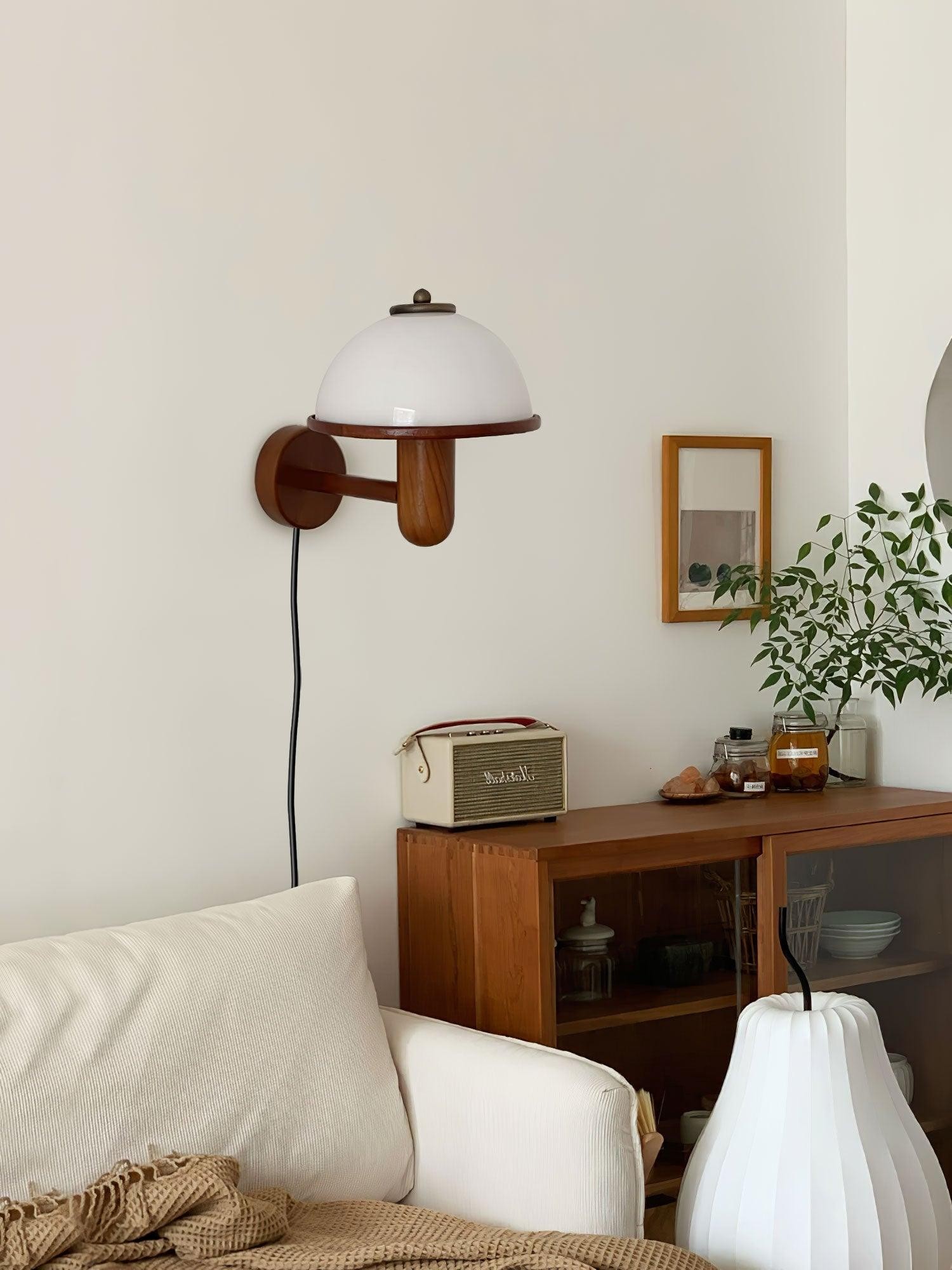Mushroom Wood Wall Lamp M250
