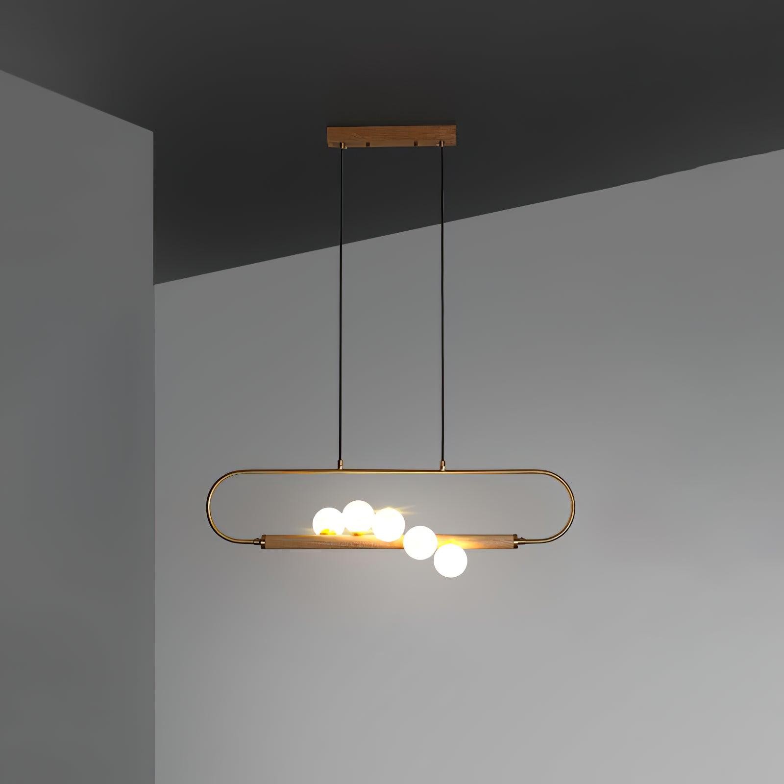 Modern Walnut Simple Chandelier M32