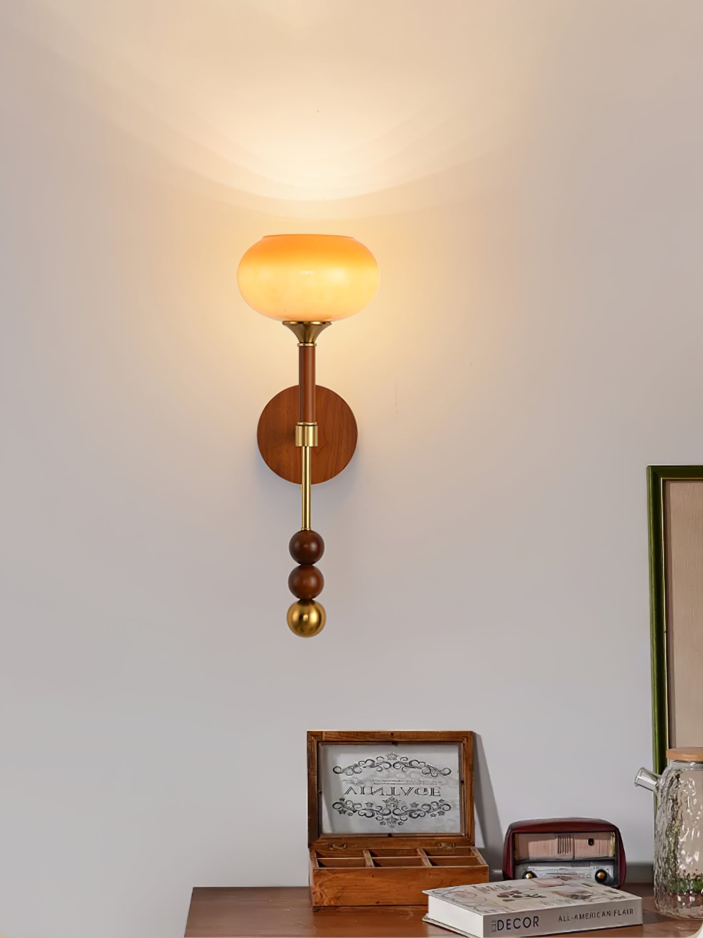 Retro Solid Wood Series Wall Lamp M419