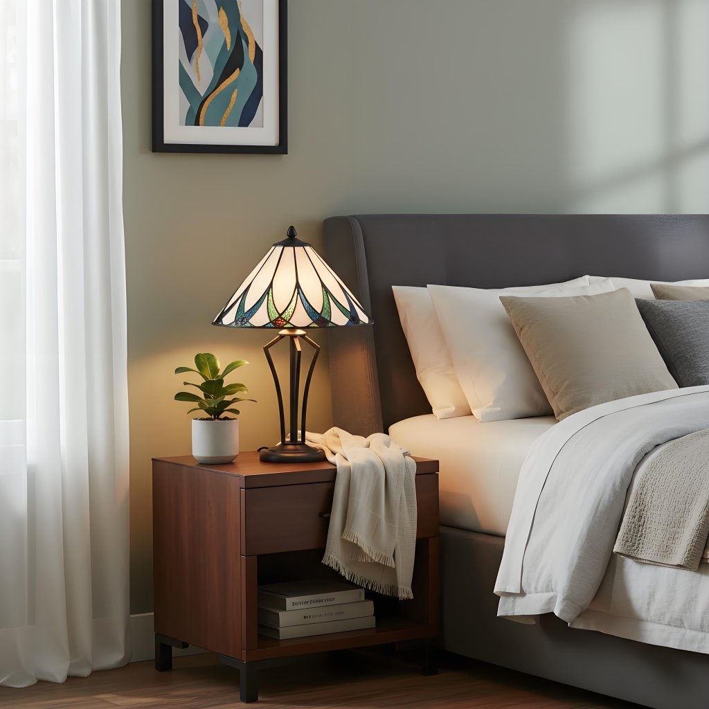 TF Allanton Tiffany-Style Table Lamp - Accent Lighting for Study T641