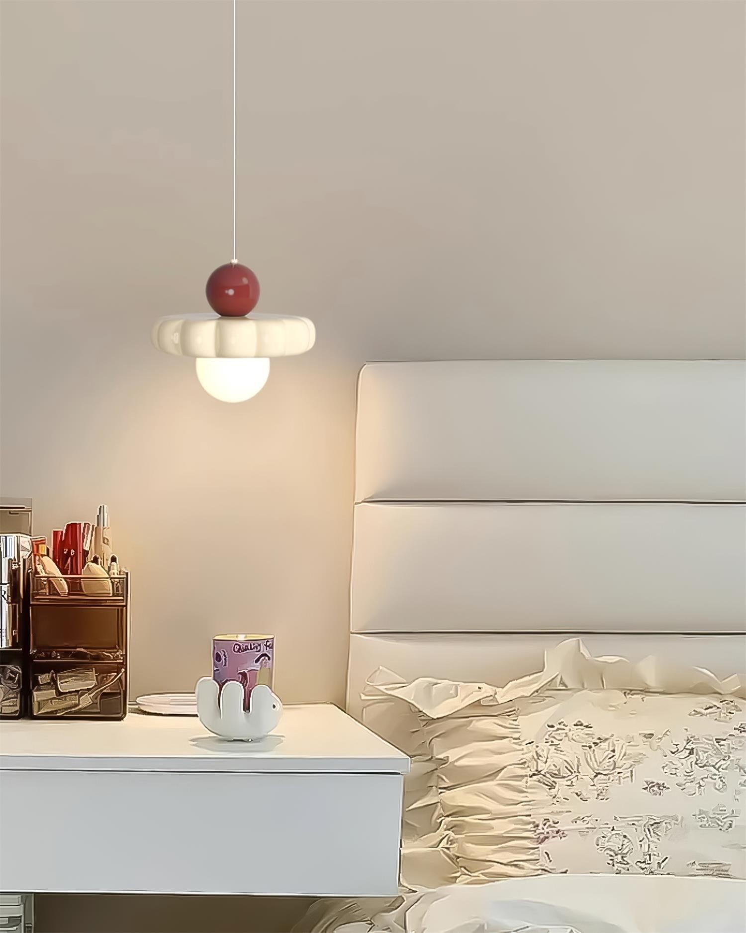 Cream Style Long Line Pumpkin Texture Pendant Lamp M173