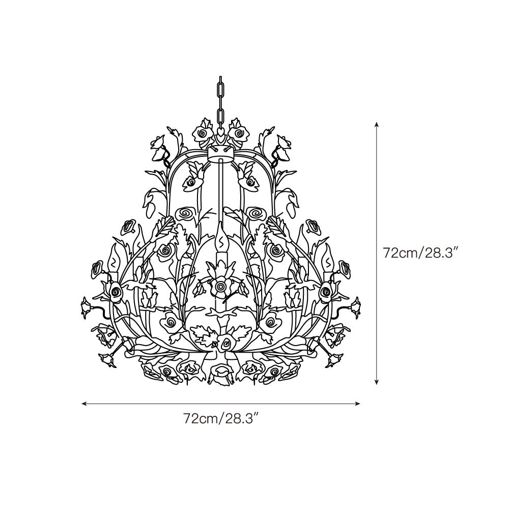 Ceramic Rose Chandelier T1897
