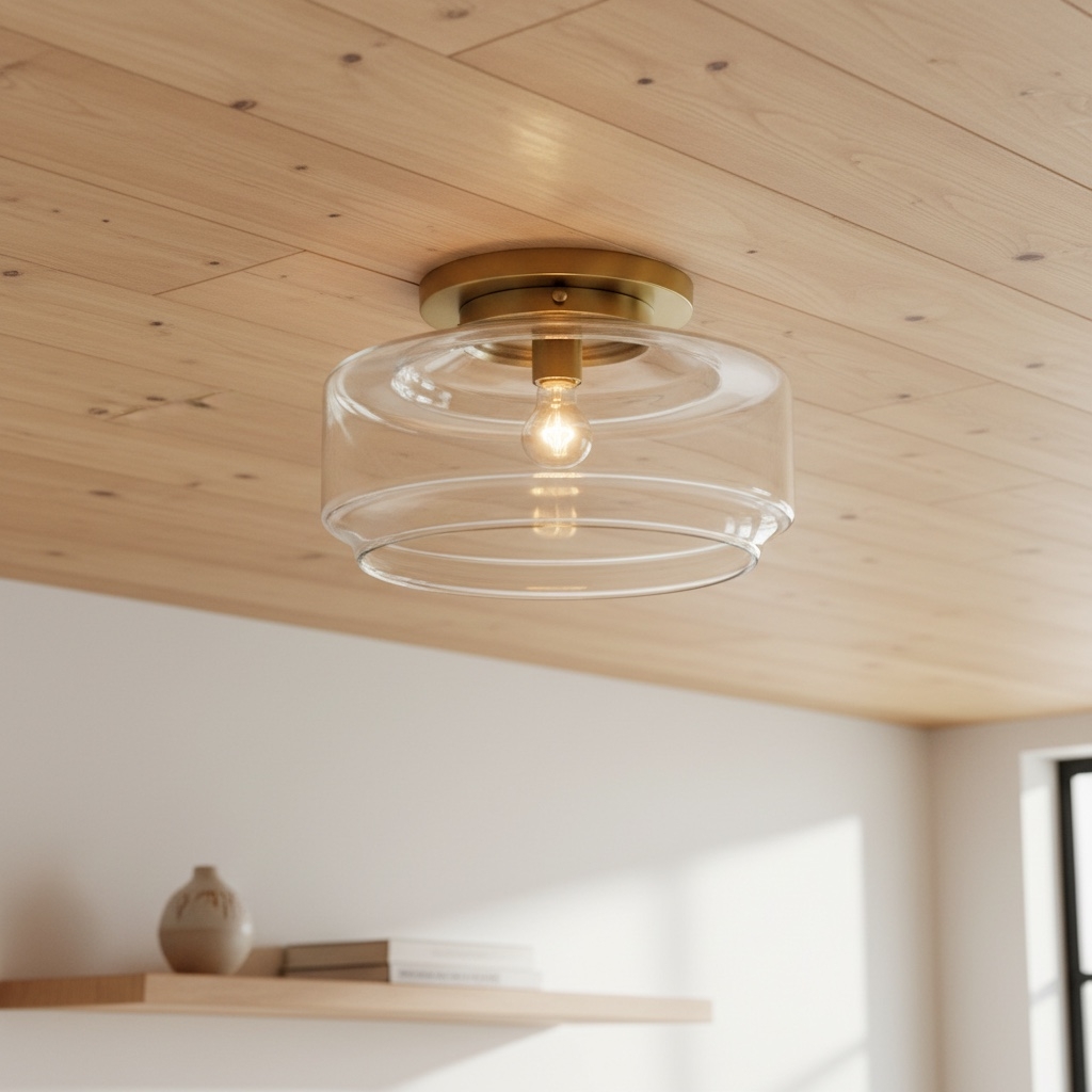 Ulavione Clean Rounded Profile Ceiling Lamp - Timeless Flush Mount for Kitchen T1080