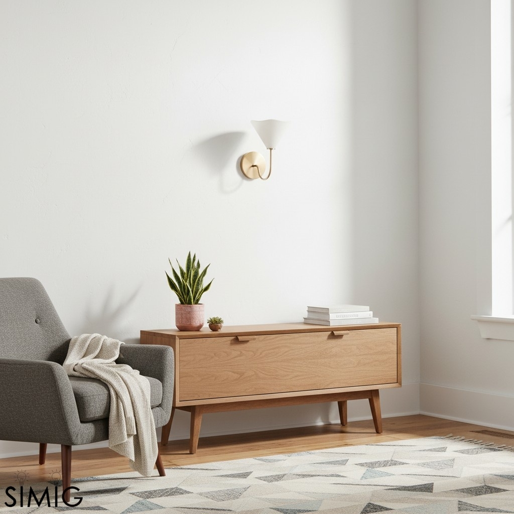 Kysara Brass Wall Lamp - Sculptural Curves Design for Bedrooms T661