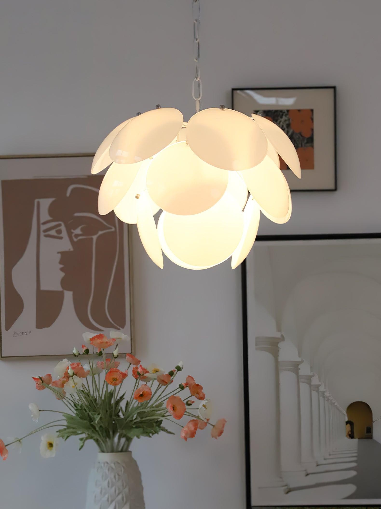 Luxury Fashion Luminous Petal Glass Chandelier M538