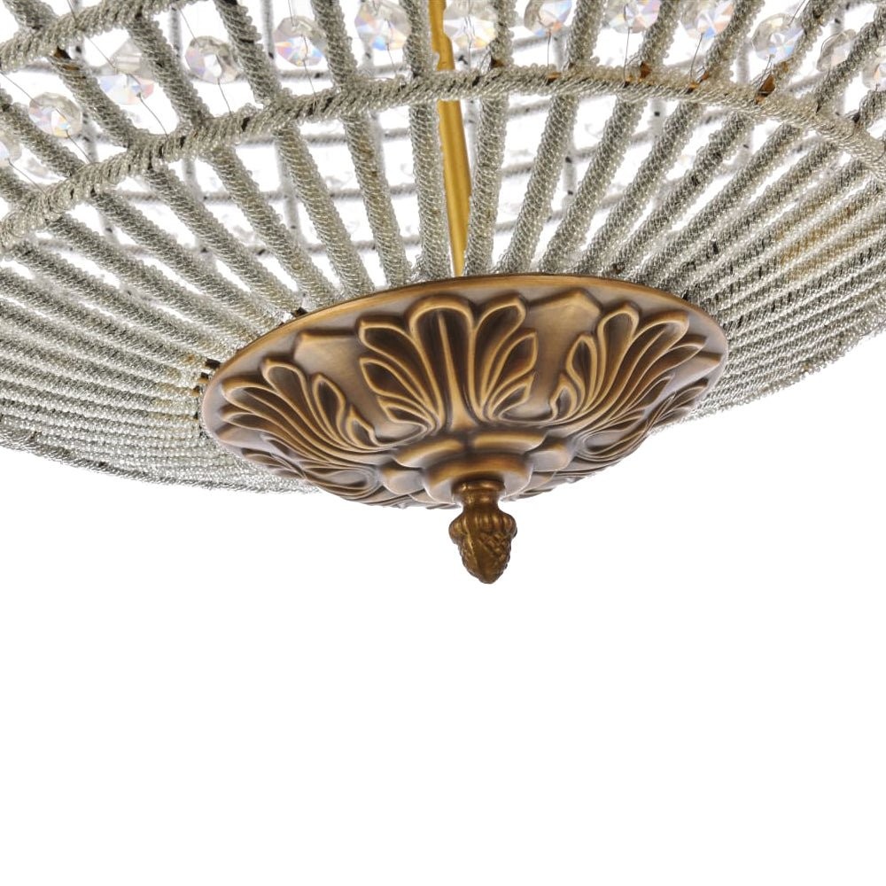 Vintage Luxe Brass Crystal Orb Chandelier G95