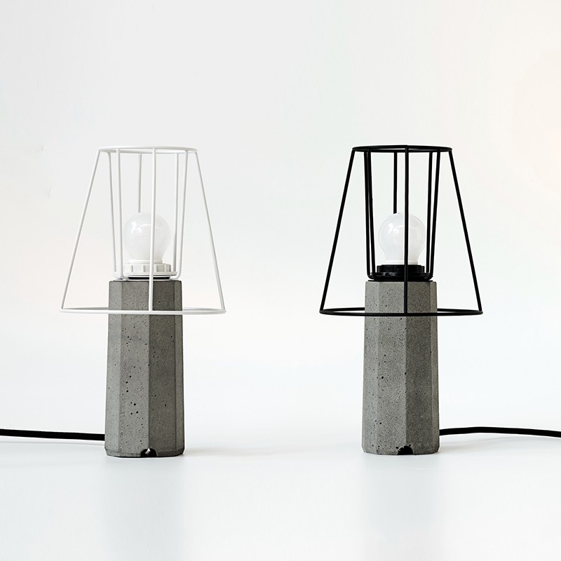 Trapezium Cement Table Lamp