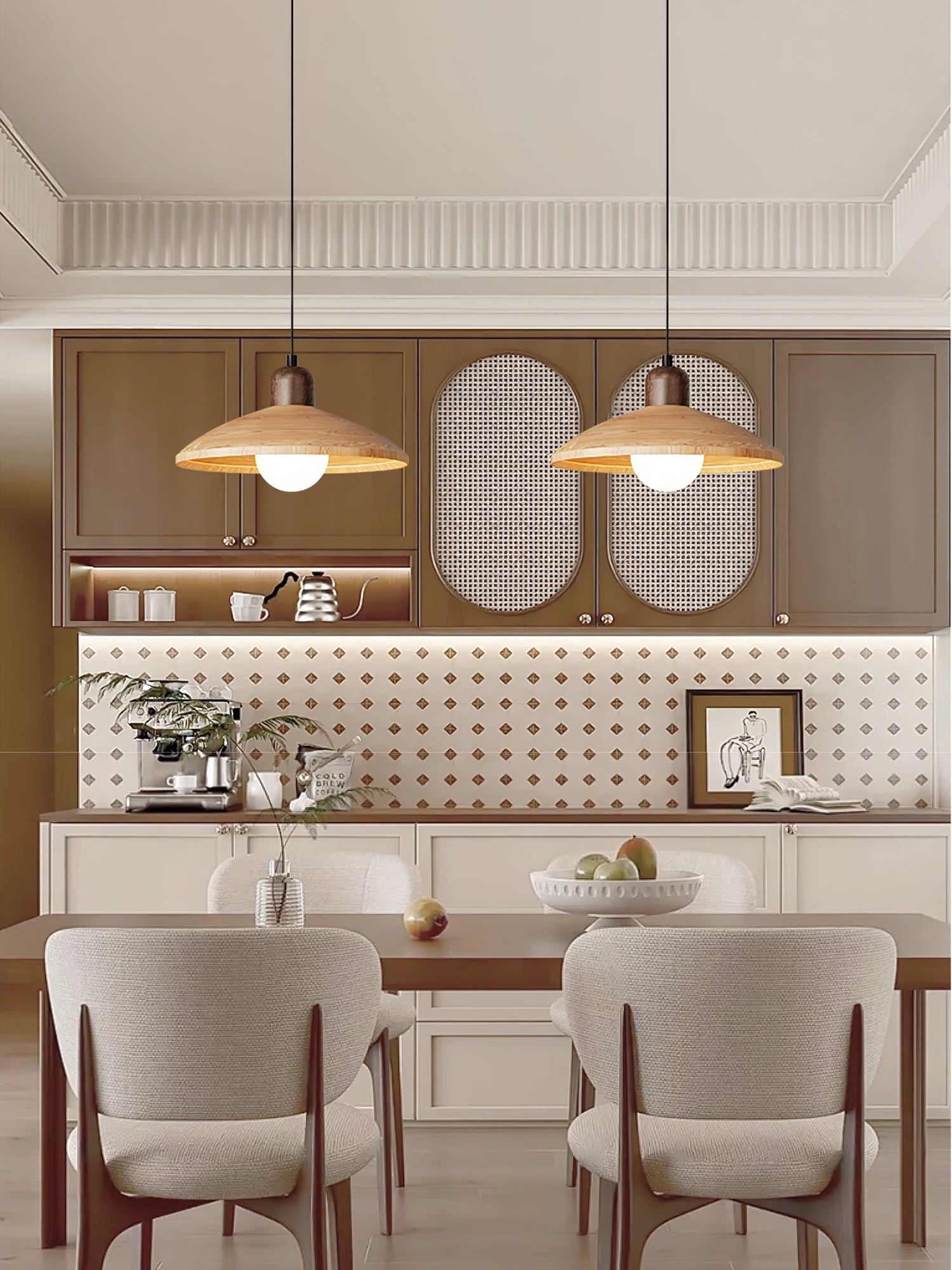 Medieval Style Simple Round Table Pendant Lamp M489
