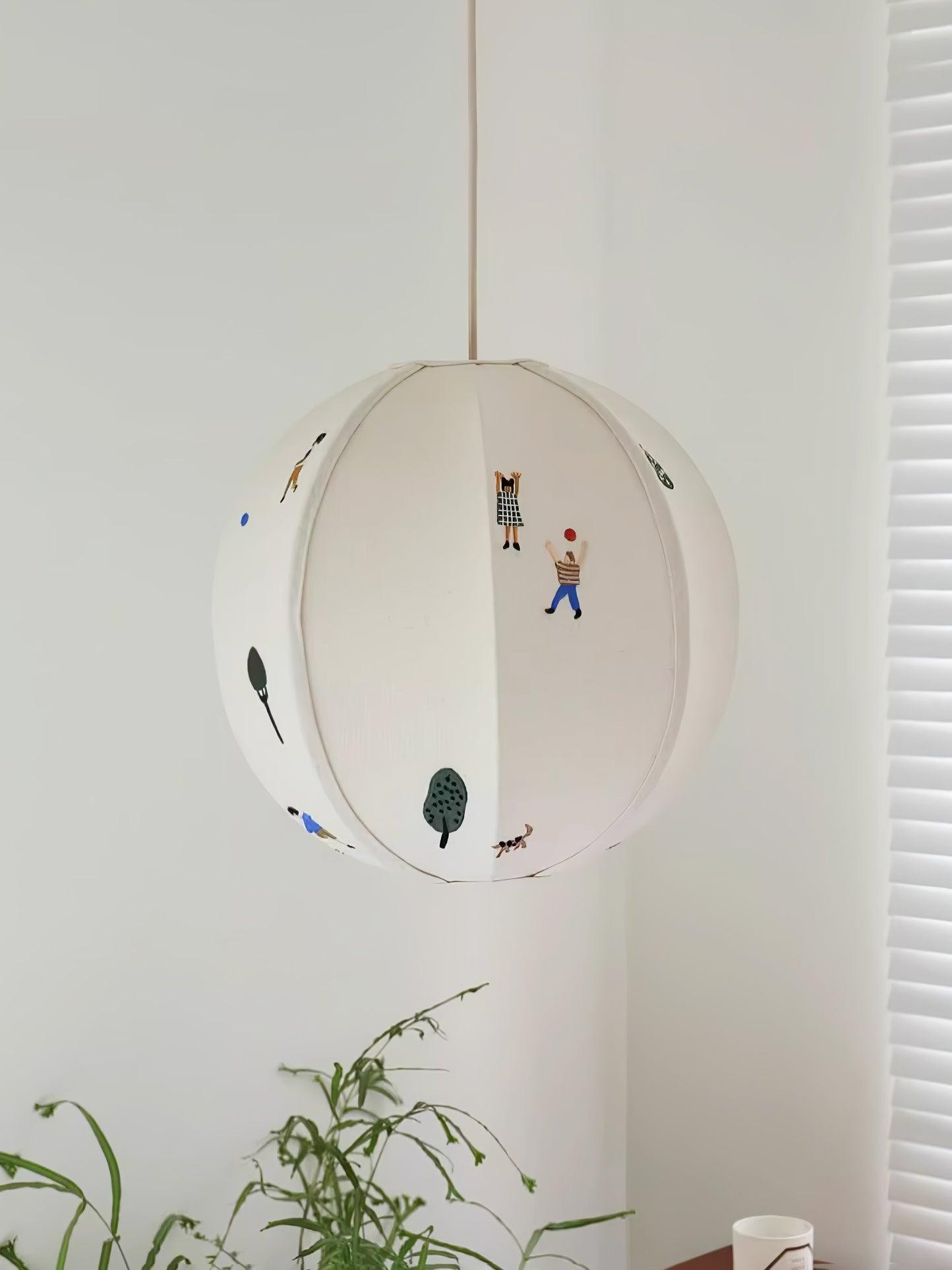 Park Embroidered Textile Pendant Lamp M337