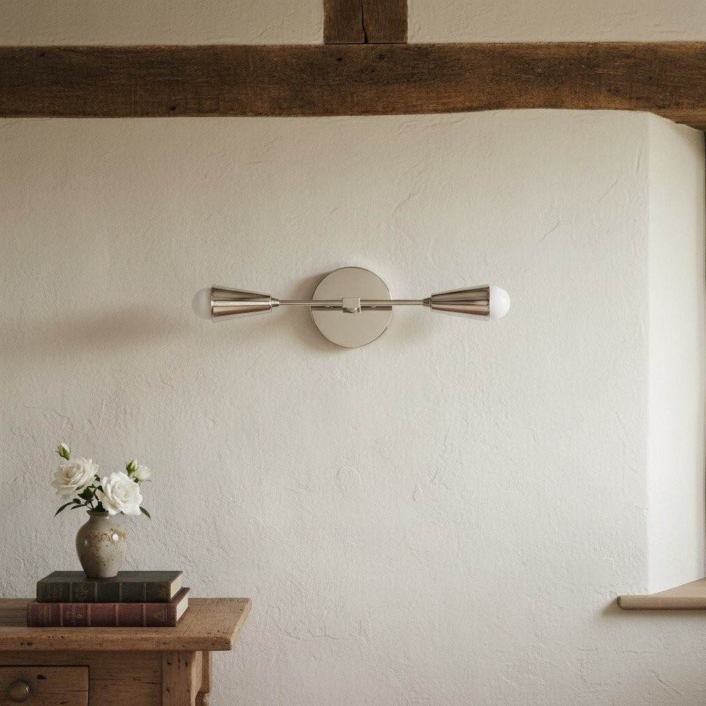 Mobilux Line Minimalist Vanity Light Fixture - Mid Century Bathroom Sconce T315