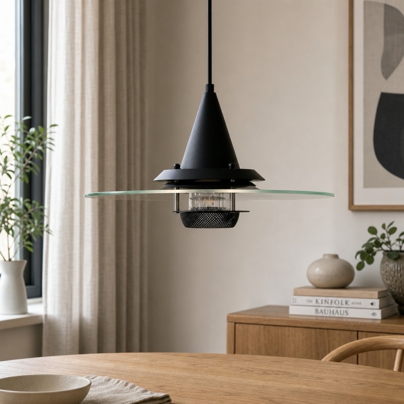 Moxellan Vintage Pendant Light - Modern UFO Pendant Lamp for Dining Room, Studio and Bar T2279