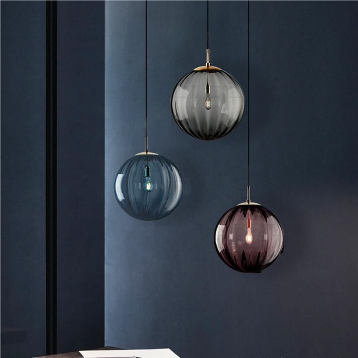 Nordic Water Pattern Glass Ball Pendant Light S96