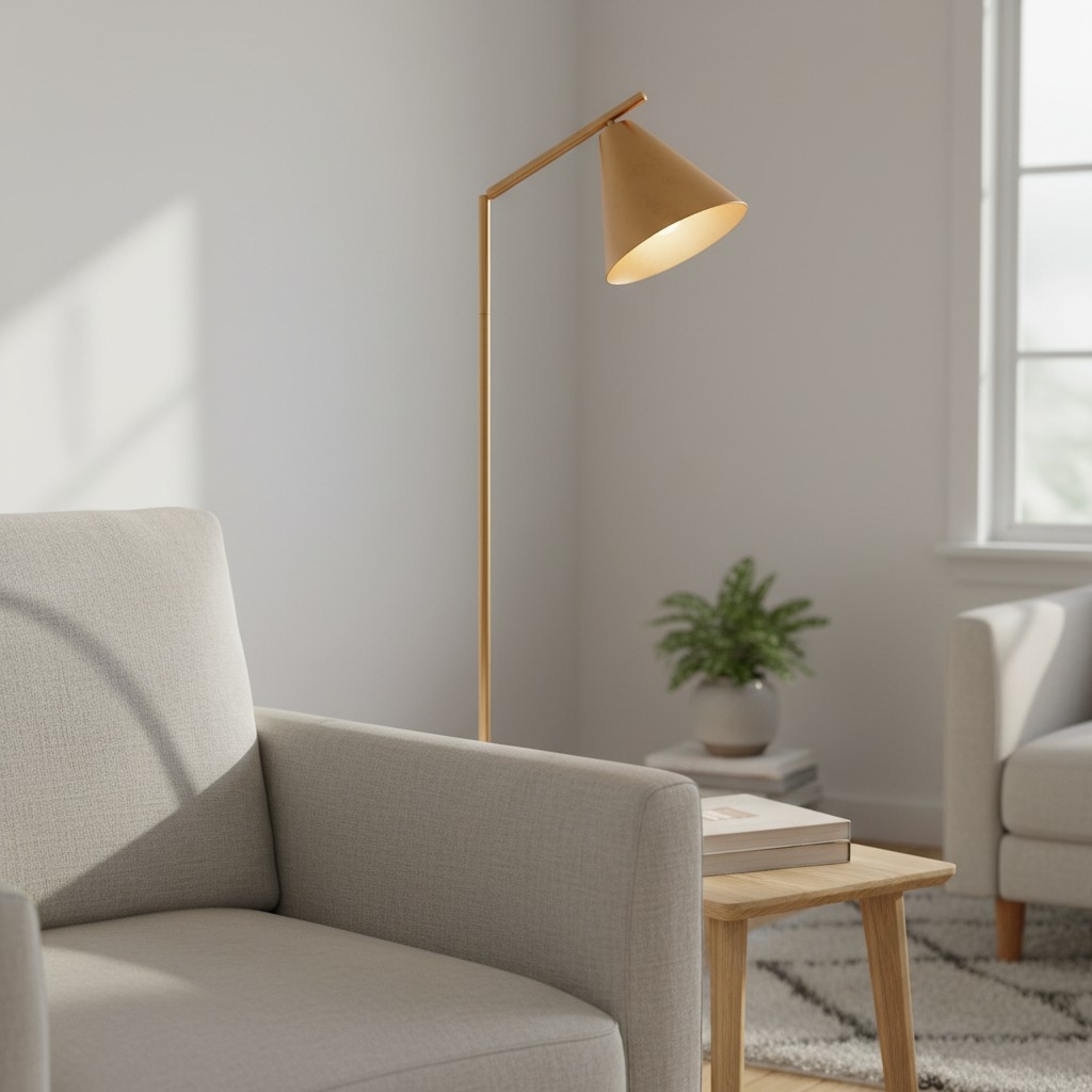 Oricone Modern Floor Task Lamp with Adjustable Arm - Cape Style Reading Light T998