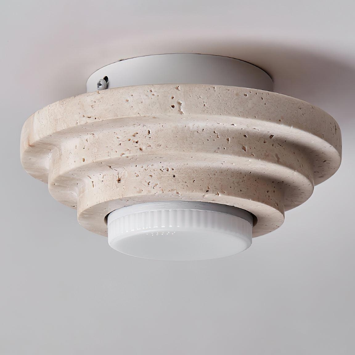 Aperture Travertine Ceiling Light T2119