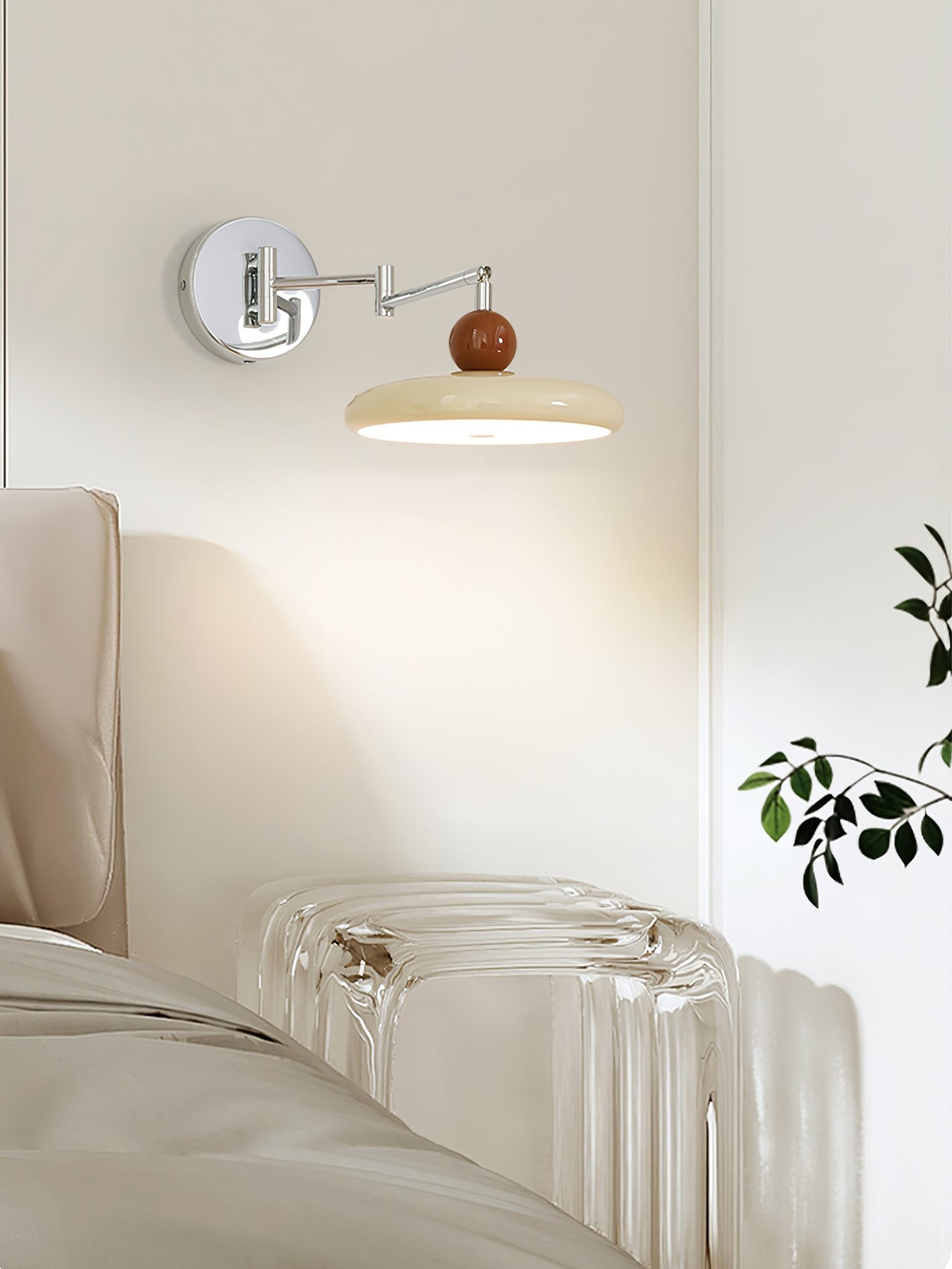 Minimalist French Creative Cream Style Rotatable Swing Arm Wall Lamp M355