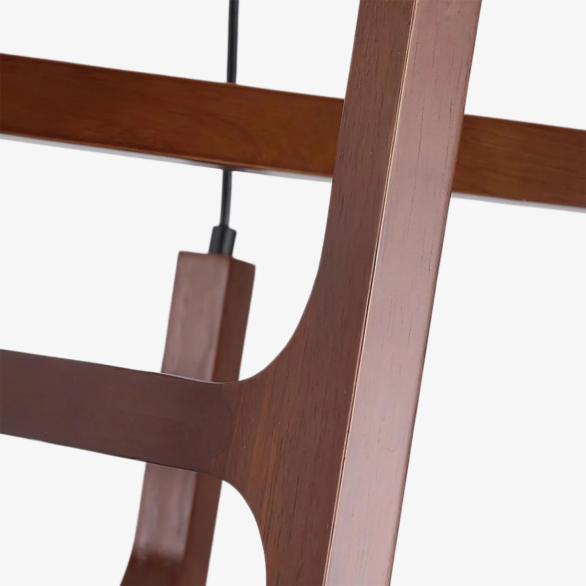 Auralith Wood Chandelier Multi Arm Fixture - Modern Natural Lighting for Living and Dining T1154