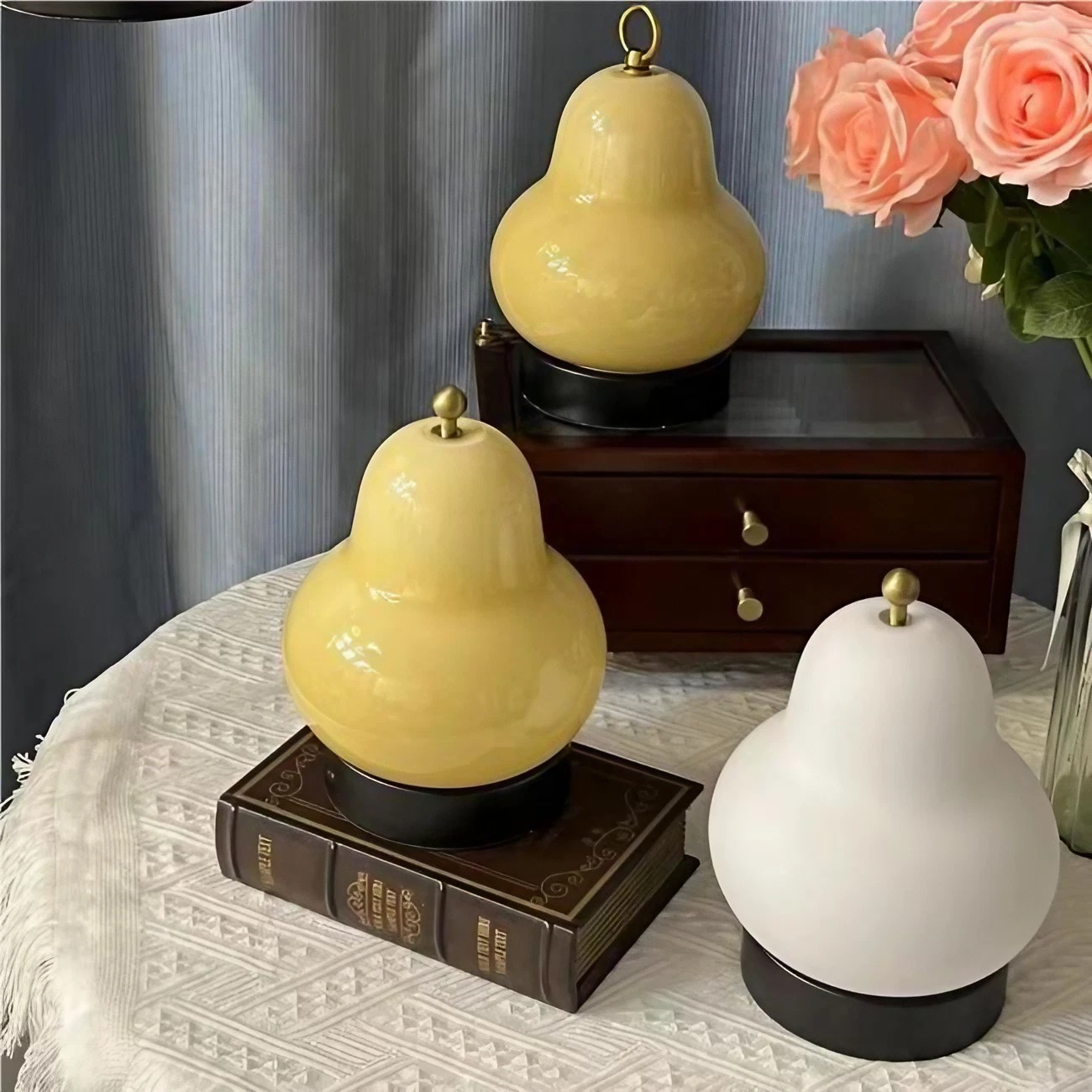 Rechargeable Pear Table Lamp LED Night Light