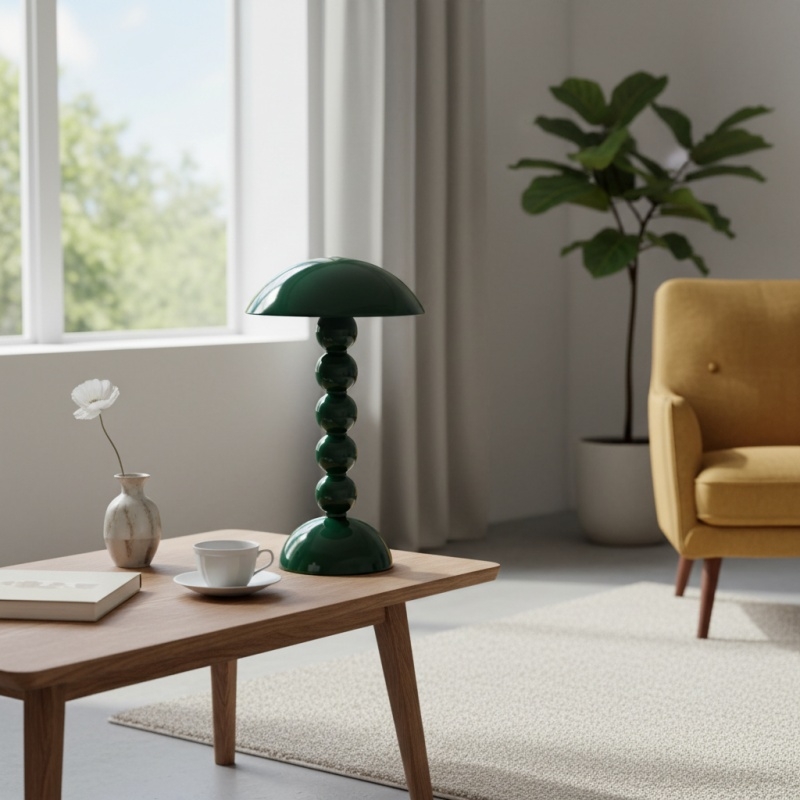 Modo LED Table Lamp - Orb-Stacked Base Mushroom Shade Perfect for Living Room or Bedroom T722