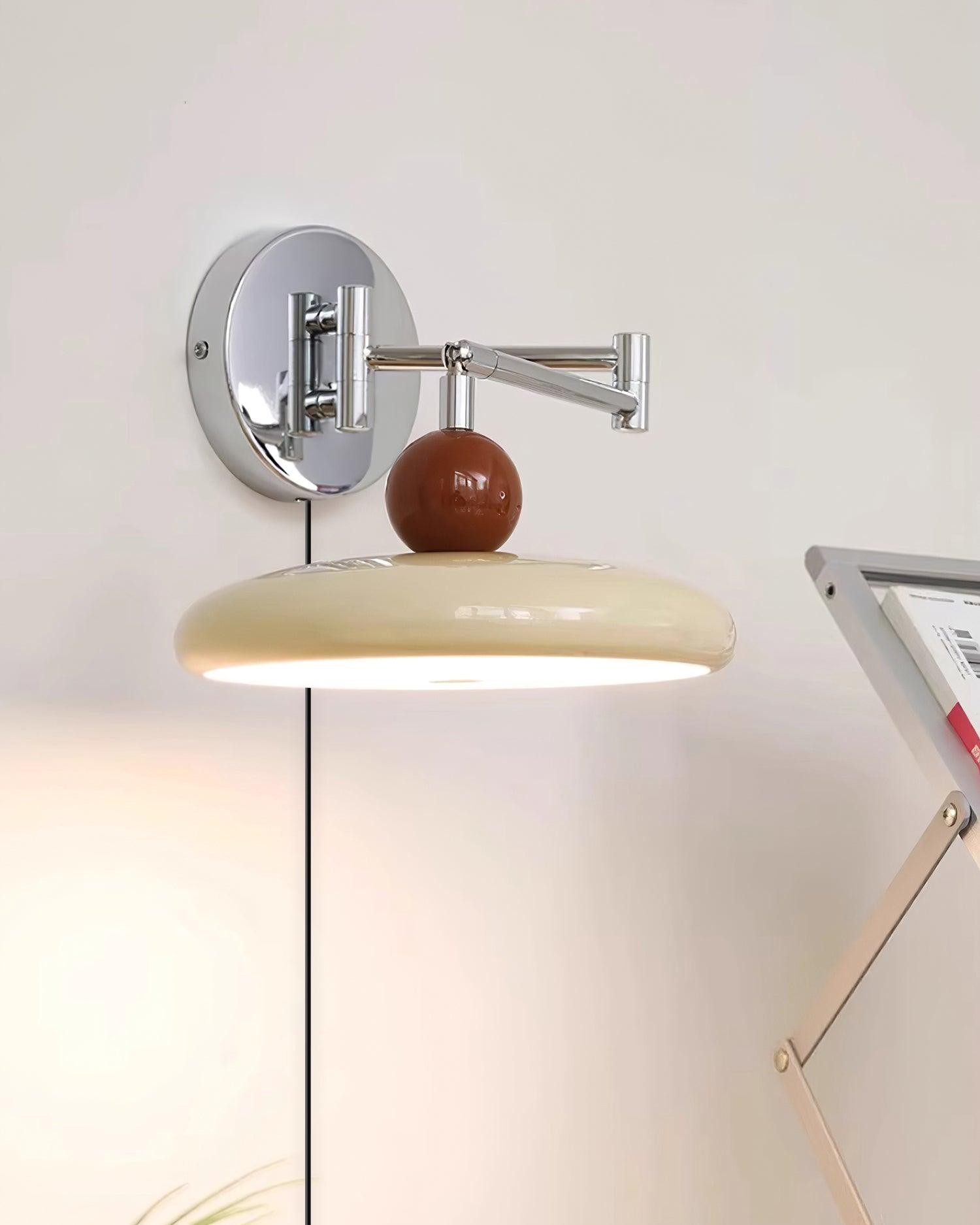 Swing Arm Bedside Plug In Wall Lamp M142