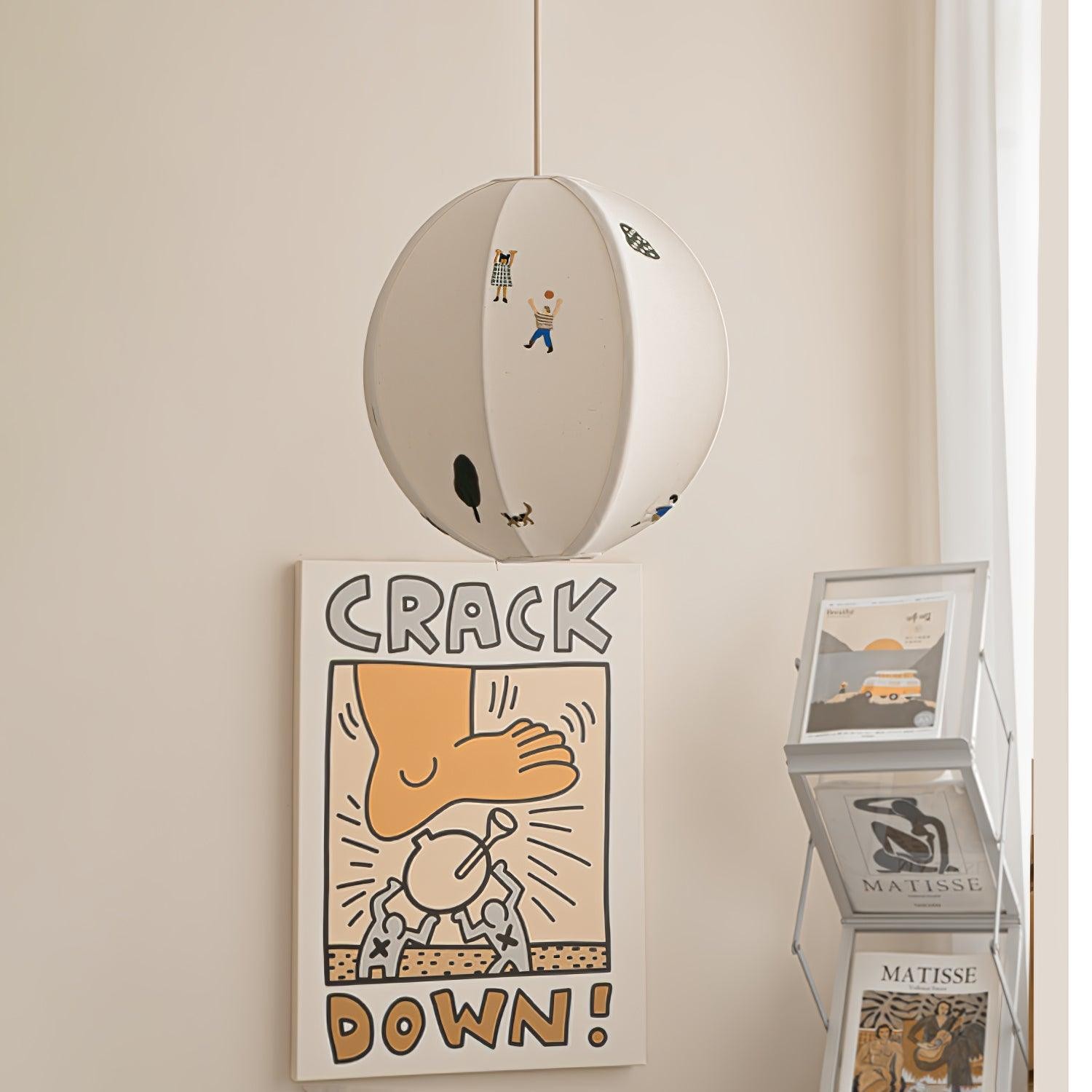 Park Embroidered Textile Pendant Lamp M337