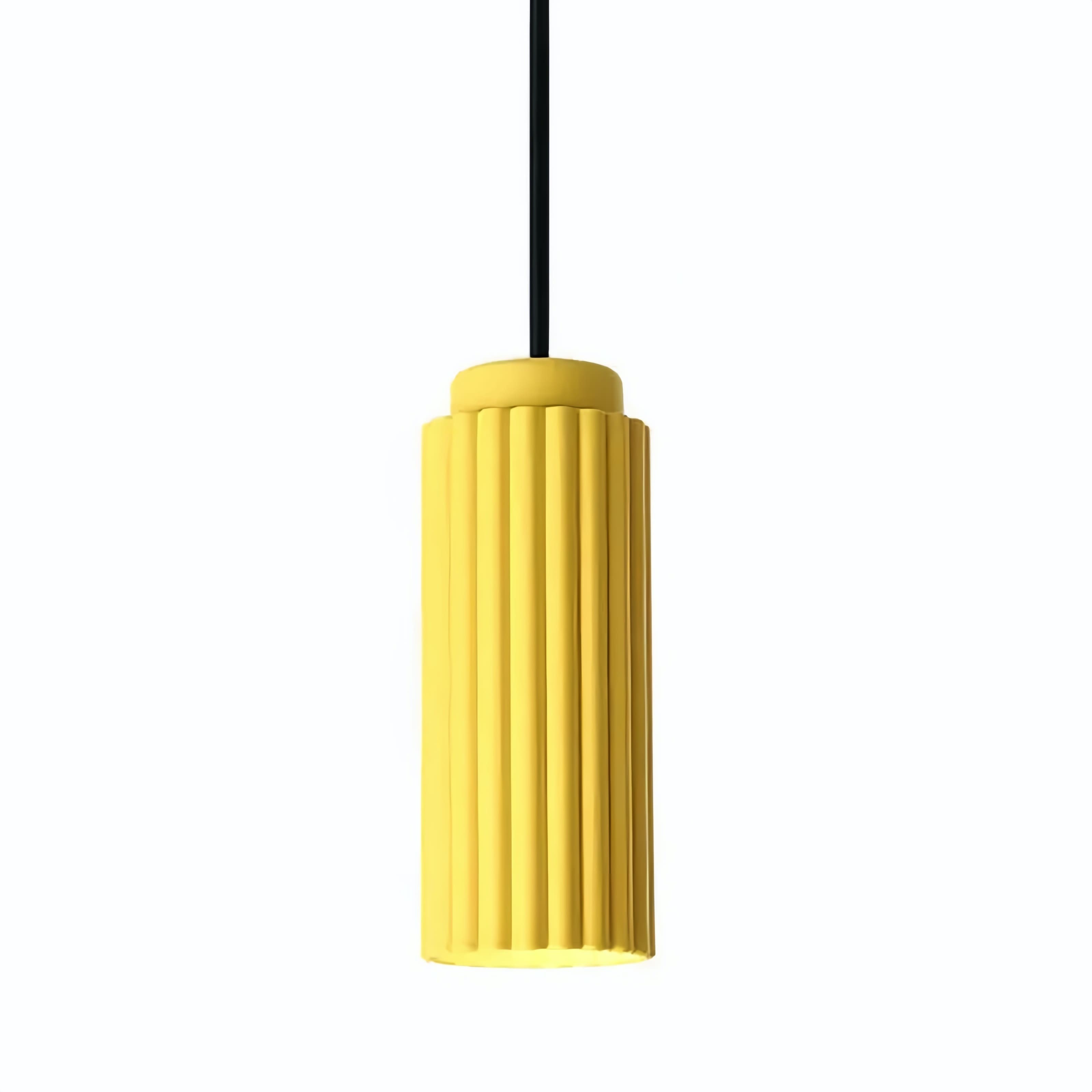 Nordic Cylinder Pendant Light – Textured Minimalist Ambient Lighting S238